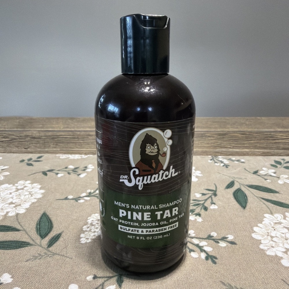 Dr. Squatch Pine Tar Shampoo Mens 8 fl oz Sulfate & Paraben Free Jojoba Oil